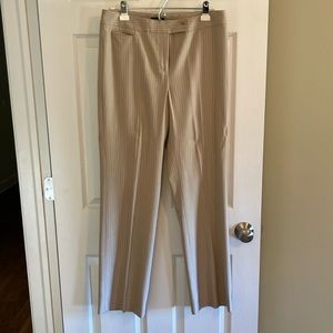 Ann Taylor size 8, khaki pinstripe dress pants.